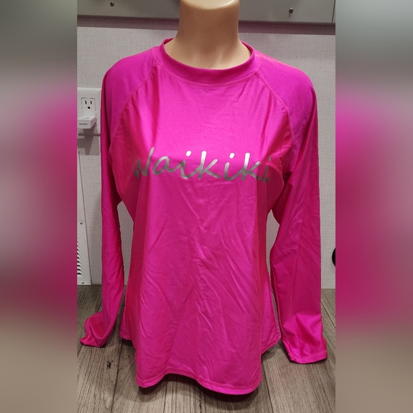 Ingear UPF 50 Vibrant Pink Women's Thicker Dri-fit Top - Picture 1 of 4